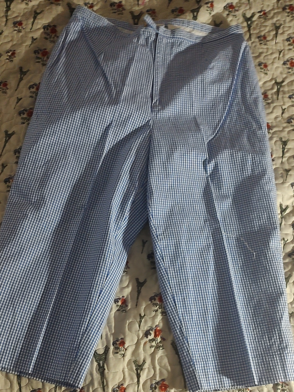 Kim Rogers Blue/ White Capris Pants